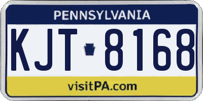 PA license plate KJT8168
