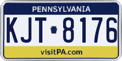 PA license plate KJT8176