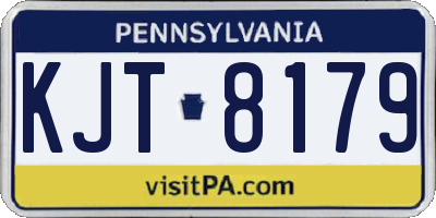 PA license plate KJT8179