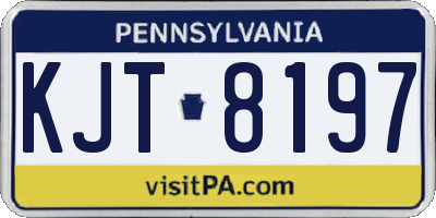 PA license plate KJT8197
