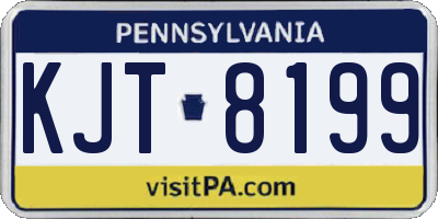 PA license plate KJT8199