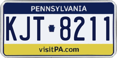 PA license plate KJT8211