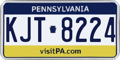 PA license plate KJT8224