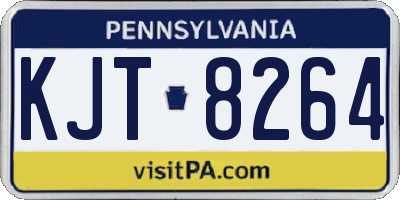 PA license plate KJT8264