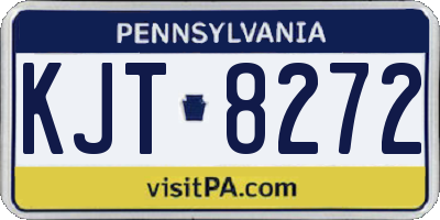 PA license plate KJT8272