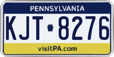 PA license plate KJT8276