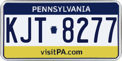 PA license plate KJT8277