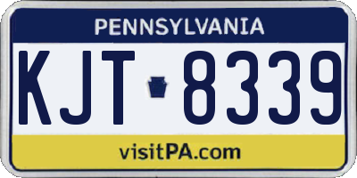 PA license plate KJT8339