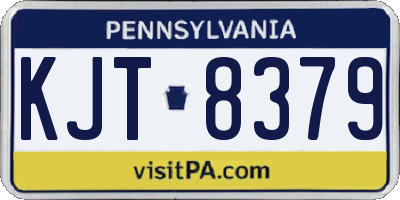 PA license plate KJT8379