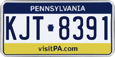 PA license plate KJT8391