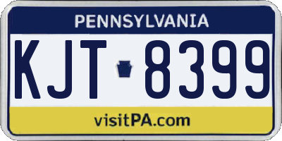 PA license plate KJT8399