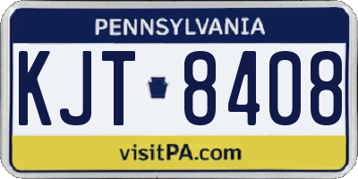 PA license plate KJT8408