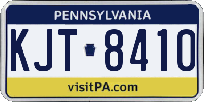 PA license plate KJT8410
