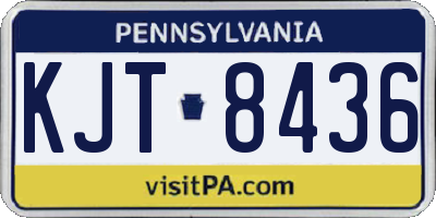 PA license plate KJT8436
