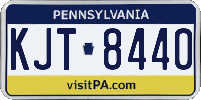 PA license plate KJT8440