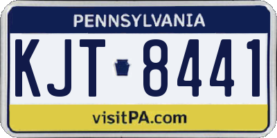 PA license plate KJT8441