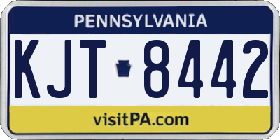 PA license plate KJT8442
