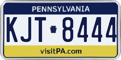 PA license plate KJT8444