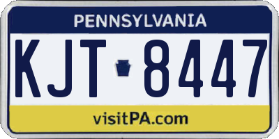 PA license plate KJT8447