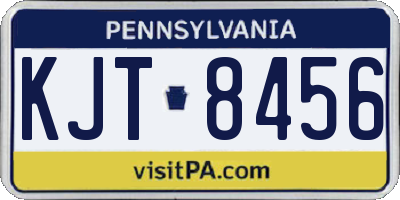PA license plate KJT8456