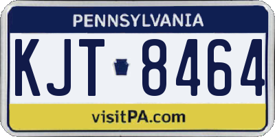 PA license plate KJT8464