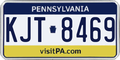 PA license plate KJT8469