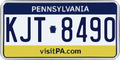 PA license plate KJT8490