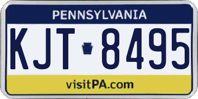 PA license plate KJT8495