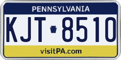 PA license plate KJT8510