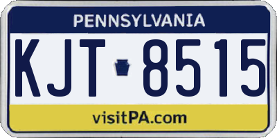 PA license plate KJT8515