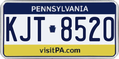PA license plate KJT8520