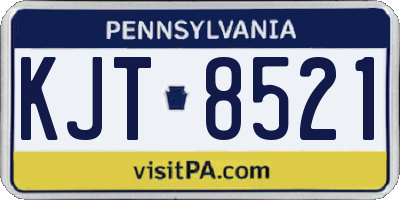 PA license plate KJT8521