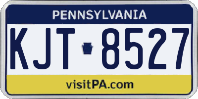 PA license plate KJT8527