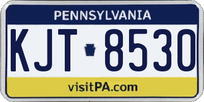 PA license plate KJT8530