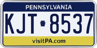PA license plate KJT8537