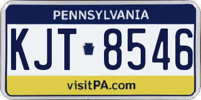 PA license plate KJT8546