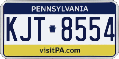 PA license plate KJT8554