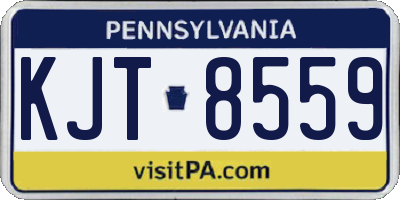 PA license plate KJT8559
