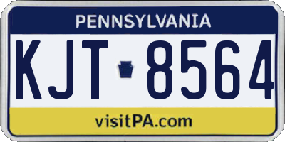 PA license plate KJT8564