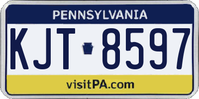 PA license plate KJT8597