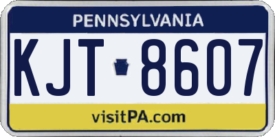 PA license plate KJT8607