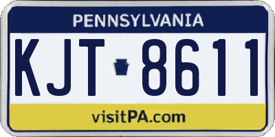 PA license plate KJT8611