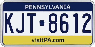 PA license plate KJT8612