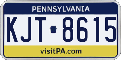 PA license plate KJT8615