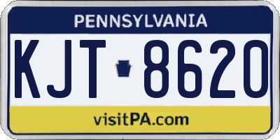 PA license plate KJT8620