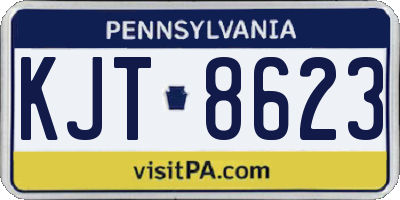 PA license plate KJT8623