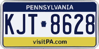 PA license plate KJT8628