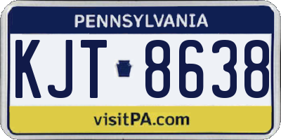 PA license plate KJT8638