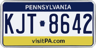 PA license plate KJT8642