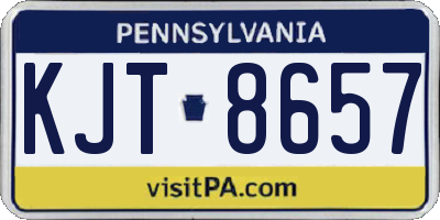 PA license plate KJT8657